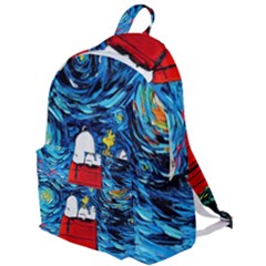 Red House Dog Cartoon Starry Night The Plain Backpack by Modalart