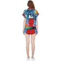 Red House Dog Cartoon Starry Night Chiffon Lounge Set View2