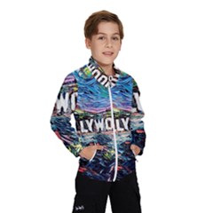 Hollywood Art Starry Night Van Gogh Kids  Windbreaker