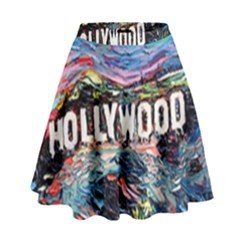 Hollywood Art Starry Night Van Gogh High Waist Skirt by Modalart