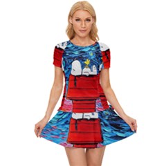 Red House Dog Cartoon Starry Night Women s Sports Wear Set by Modalart