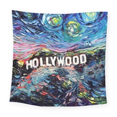 Hollywood Art Starry Night Van Gogh Square Tapestry (large)