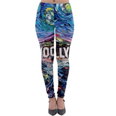 Hollywood Art Starry Night Van Gogh Lightweight Velour Leggings by Modalart