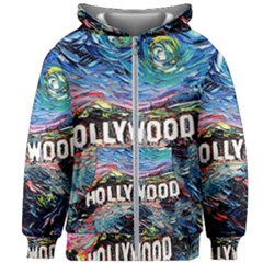 Hollywood Art Starry Night Van Gogh Kids  Zipper Hoodie Without Drawstring