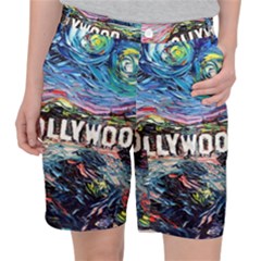 Hollywood Art Starry Night Van Gogh Women s Pocket Shorts by Modalart