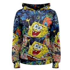 Art Cartoon Starry Night Van Gogh Women s Pullover Hoodie