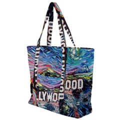 Hollywood Art Starry Night Van Gogh Zip Up Canvas Bag by Modalart