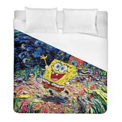 Art Cartoon Starry Night Van Gogh Duvet Cover (full/ Double Size) by Modalart