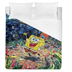 Art Cartoon Starry Night Van Gogh Duvet Cover (queen Size) by Modalart