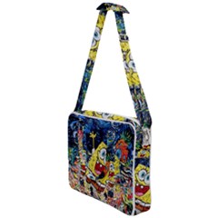 Art Cartoon Starry Night Van Gogh Cross Body Office Bag by Modalart