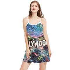 Hollywood Art Starry Night Van Gogh Summer Frill Dress by Modalart