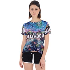 Hollywood Art Starry Night Van Gogh Open Back Sport T-shirt by Modalart