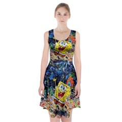 Art Cartoon Starry Night Van Gogh Racerback Midi Dress by Modalart