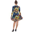 Art Cartoon Starry Night Van Gogh Long Sleeve Panel Dress View2