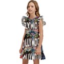 Hollywood Art Starry Night Van Gogh Kids  Winged Sleeve Dress View2