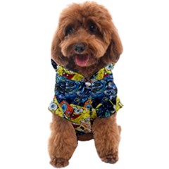 Art Cartoon Starry Night Van Gogh Dog Coat by Modalart