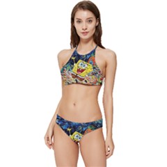 Art Cartoon Starry Night Van Gogh Banded Triangle Bikini Set by Modalart