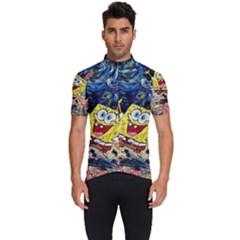 Art Cartoon Starry Night Van Gogh Men s Short Sleeve Cycling Jersey by Modalart