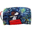 Dog Flying House Cartoon Starry Night Vincent Van Gogh Parody Toiletries Pouch View3