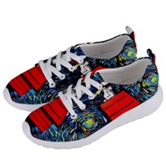 Dog Flying House Cartoon Starry Night Vincent Van Gogh Parody Women s Lightweight Sports Shoes by Modalart