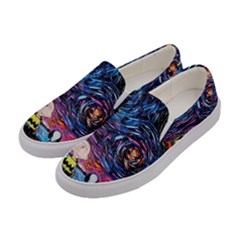 Cartoon Dog Vincent Van Gogh s Starry Night Parody Women s Canvas Slip Ons by Modalart