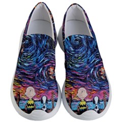 Cartoon Dog Vincent Van Gogh s Starry Night Parody Women s Lightweight Slip Ons by Modalart