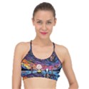 Cartoon Dog Vincent Van Gogh s Starry Night Parody Basic Training Sports Bra View1