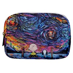 Cartoon Dog Vincent Van Gogh s Starry Night Parody Make Up Pouch (small)