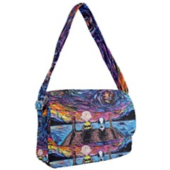 Cartoon Dog Vincent Van Gogh s Starry Night Parody Courier Bag by Modalart