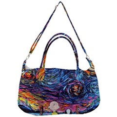 Cartoon Dog Vincent Van Gogh s Starry Night Parody Removable Strap Handbag by Modalart