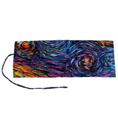 Cartoon Dog Vincent Van Gogh s Starry Night Parody Roll Up Canvas Pencil Holder (s) by Modalart