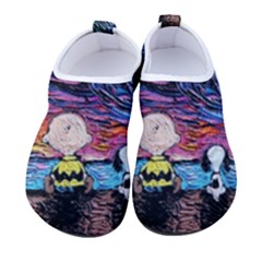 Cartoon Dog Vincent Van Gogh s Starry Night Parody Men s Sock-style Water Shoes by Modalart