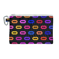 Pattern Background Structure Black Canvas Cosmetic Bag (large) by Pakjumat