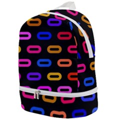 Pattern Background Structure Black Zip Bottom Backpack by Pakjumat