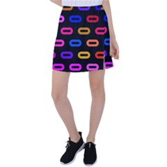 Pattern Background Structure Black Tennis Skirt by Pakjumat