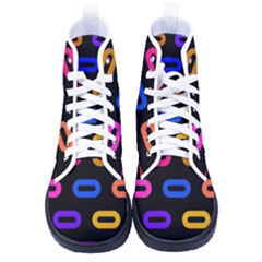 Pattern Background Structure Black Kid s High-top Canvas Sneakers by Pakjumat