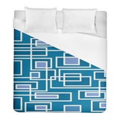 Geometric Rectangle Shape Linear Duvet Cover (full/ Double Size) by Pakjumat