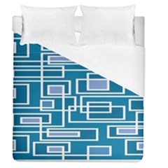 Geometric Rectangle Shape Linear Duvet Cover (queen Size) by Pakjumat