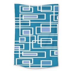 Geometric Rectangle Shape Linear Large Tapestry by Pakjumat