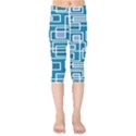 Geometric Rectangle Shape Linear Kids  Capri Leggings  View1