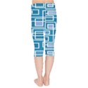 Geometric Rectangle Shape Linear Kids  Capri Leggings  View2