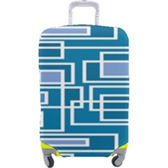 Geometric Rectangle Shape Linear Luggage Cover (large) by Pakjumat