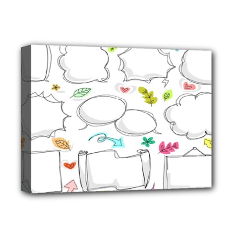 Set Chalk Out Chitchat Scribble Deluxe Canvas 16  X 12  (stretched)  by Pakjumat