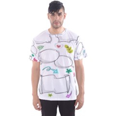 Set Chalk Out Chitchat Scribble Men s Sport Mesh T-shirt