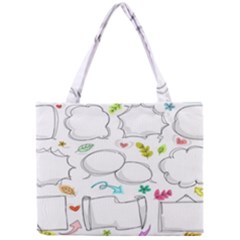 Set Chalk Out Chitchat Scribble Mini Tote Bag by Pakjumat