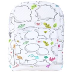 Set Chalk Out Chitchat Scribble Full Print Backpack by Pakjumat