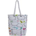 Set Chalk Out Chitchat Scribble Full Print Rope Handle Tote (Small) View2