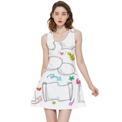 Set Chalk Out Chitchat Scribble Inside Out Reversible Sleeveless Dress by Pakjumat