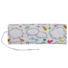 Set Chalk Out Chitchat Scribble Roll Up Canvas Pencil Holder (m) by Pakjumat