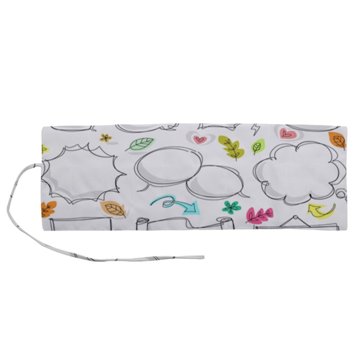 Set Chalk Out Chitchat Scribble Roll Up Canvas Pencil Holder (M)